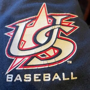 Nike Dri-Fit Navy US Baseball Tee T-Shirt Adult Size Small